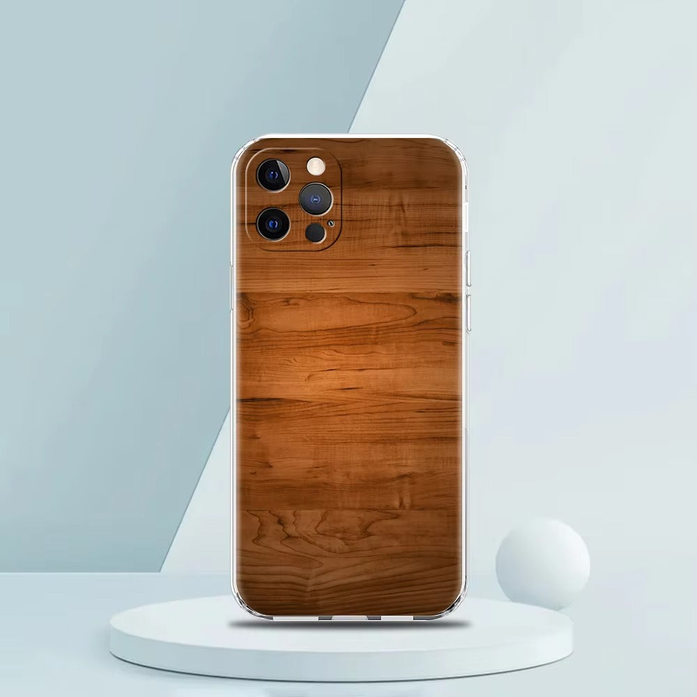 Premium Apple iPhone Case, MagSafe Compatible, Camera Lens and Screen Protection, Ultra Thin, Shockproof, Magnetic, Full All Around Protection, Carved Wood Soft Cover