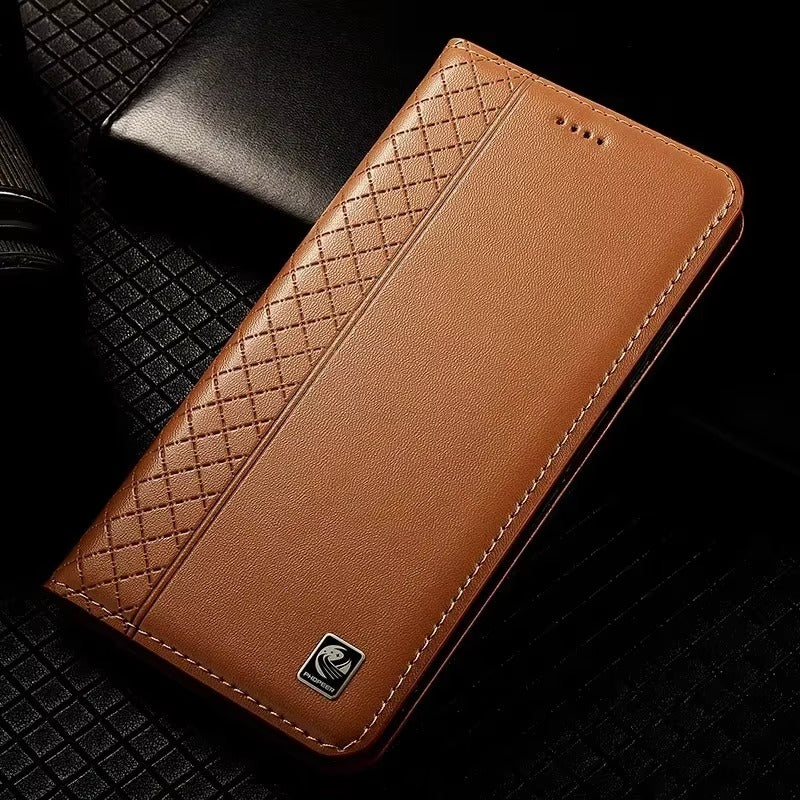 Luxury Nappa Real Leather iPhone Case – Business Wallet Flip Cover, Stylish & Durable Protection | Case for iPhone