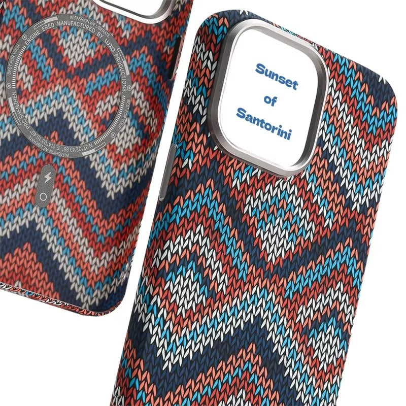 Premium Apple iPhone Case, MagSafe Compatible, Camera Lens and Screen Protection, Ultra Thin, Shockproof, Magnetic, Full All Around Protection, Nordic Sweater Hard Cover