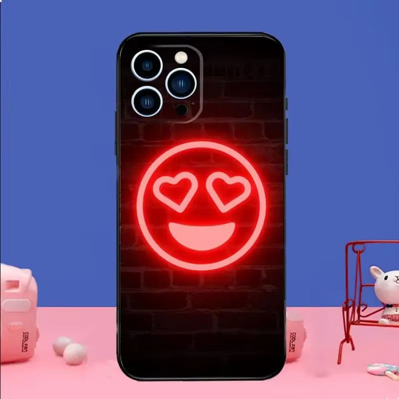 Premium Apple iPhone Case, MagSafe Compatible, Camera Lens and Screen Protection, Ultra Thin, Shockproof, Magnetic, Full All Around Protection, Neon Light Black Cover