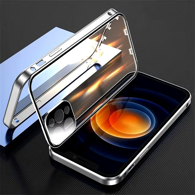 Luxury 360° Full Protection Magnetic iPhone Case – Metal Frame, Double-Sided Glass, Shockproof Bumper Cover | Case for iPhone