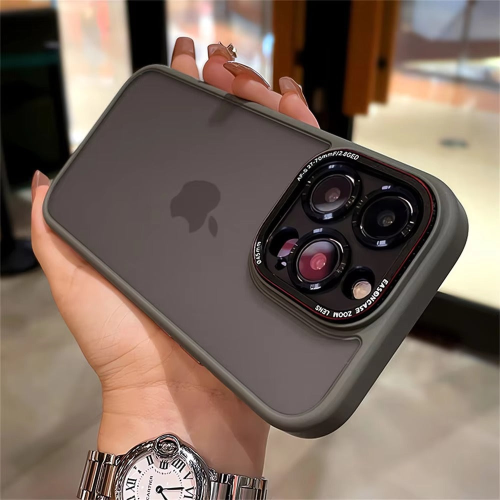 Luxury Apple iPhone Case MagSafe Compatible, Camera Lens & Screen Protection, Cover with Matte Clear Hard PC Shell