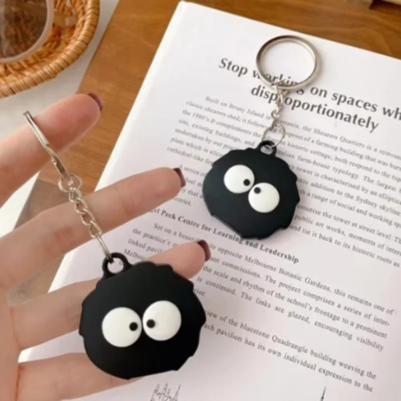 Cute Dog Cartoon Silicone AirTag Case – Soft Anti-Lost Protective Cover with Keychain Hook, Funny Tracker Shell for Kids, Teens & Adults