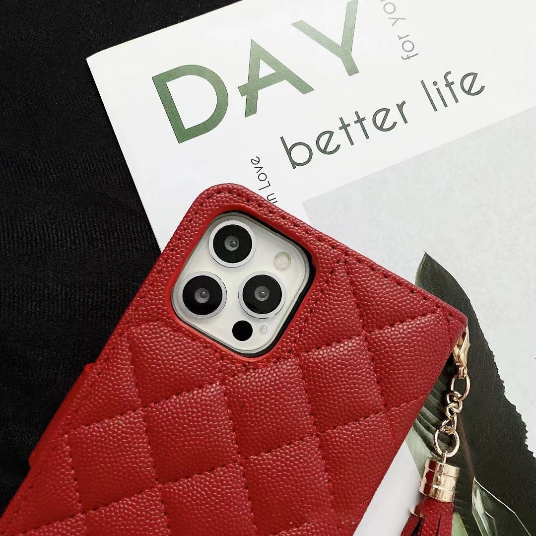 Luxury Wallet Flip Leather iPhone Case – Card Slot, Magnetic Closure, Shockproof Protection, and Premium Design for iPhone