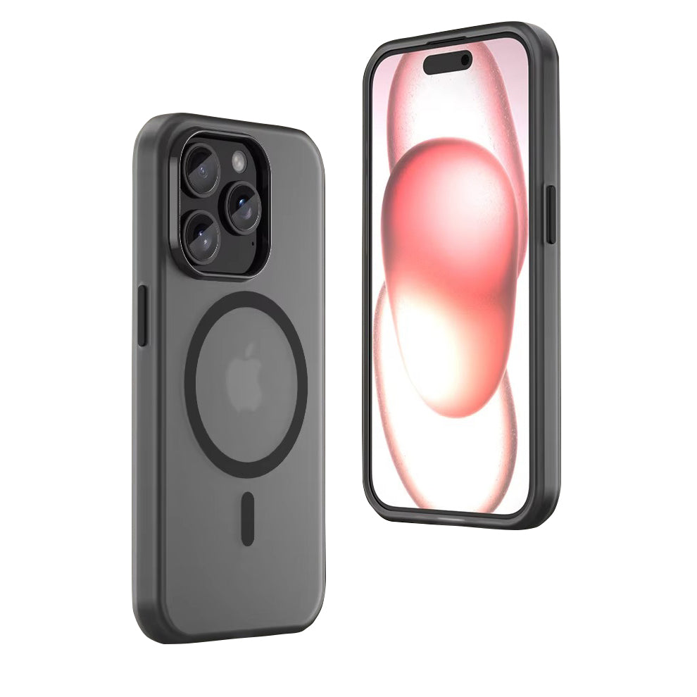 Luxury Apple iPhone Case, MagSafe Compatible, Camera Lens & Screen Protection, Ultra Thin, Shockproof, Magnetic Full All Around Cover – Matte TPU Bumper Case with Wireless Charging Support & Magnetic Snap Fit