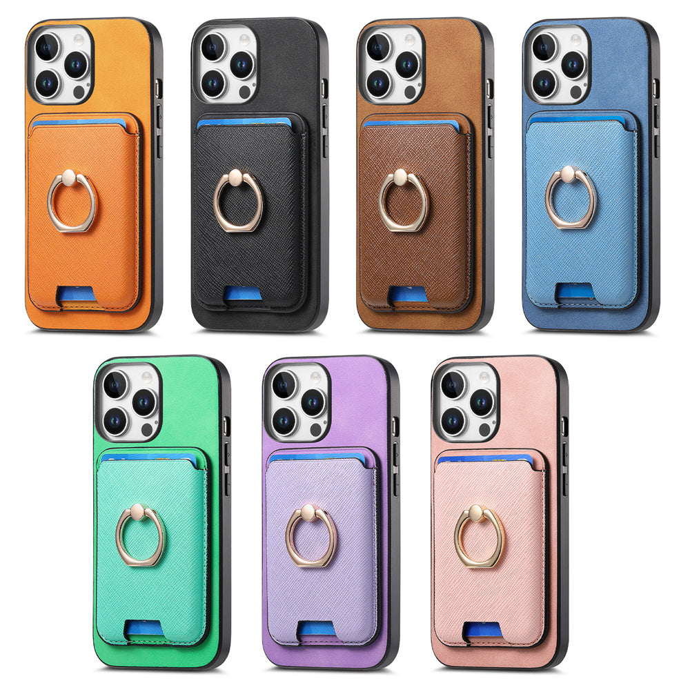 Luxury Detachable Magnetic Wallet iPhone Case – Card Holder, Ring Stand, Shockproof Protection for Secure and Convenient Use