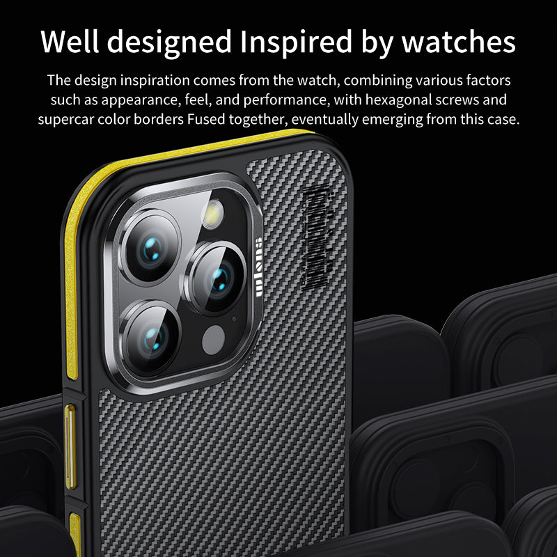 Premium 100% Aramid Fiber Kevlar iPhone Case – 600D Lightweight Compatible Ultra-Thin Protective Cover for iPhone Models