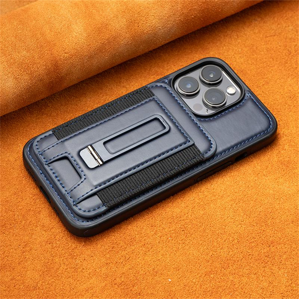 Luxury Detachable Wallet Leather iPhone Case – Magnetic Card Slot, Shockproof Protection, Hollow Logo Back Cover, Premium Design for iPhone Models