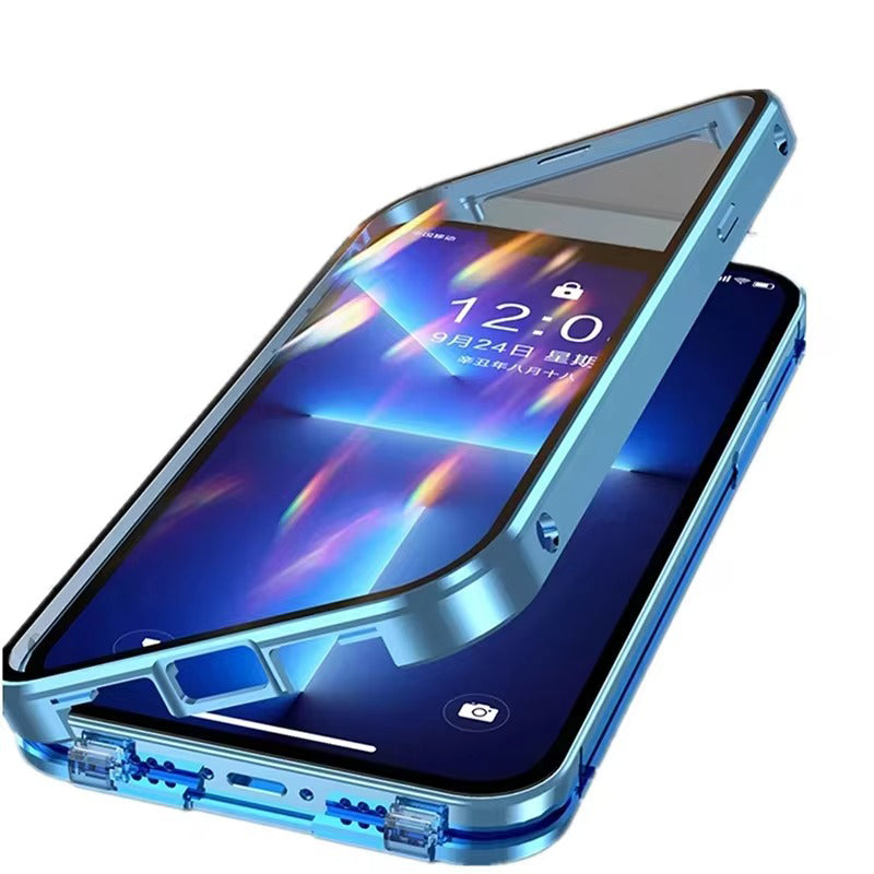 Luxury 360° Full Protection Magnetic iPhone Case – Metal Frame, Double-Sided Glass, Shockproof Bumper Cover | Case for iPhone