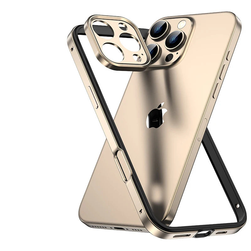 Luxury Hybrid Metal iPhone Case - Camera Protection, Silicone Frame, Aluminum Heat-Dissipating Bumper, | Case for iPhone
