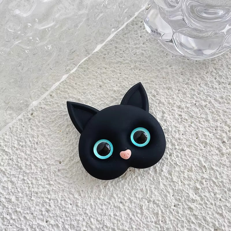 3D Cat Phone Grip Holder – Korean INS Style,Finger Ring Mount for Apple iPhone, and Other Mobile Phone Accessories