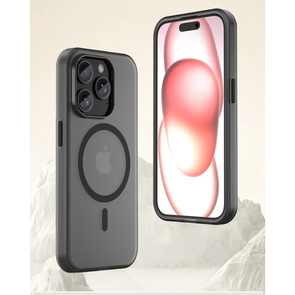 Luxury Apple iPhone Case, MagSafe Compatible, Camera Lens & Screen Protection, Ultra Thin, Shockproof, Magnetic Full All Around Cover – Matte TPU Bumper Case with Wireless Charging Support & Magnetic Snap Fit