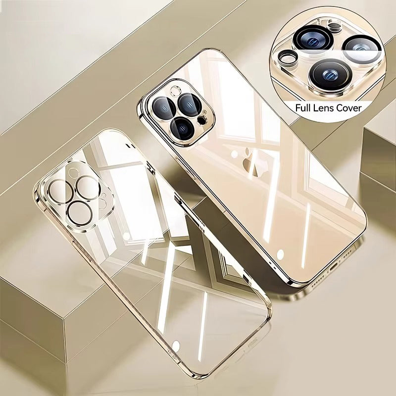 High Quality Apple iPhone Case, MagSafe Compatible, Camera Lens & Screen Protection, Ultra Thin, Shockproof, Magnetic Full All Around Cover – Transparent Soft TPU Case with Anti-Drop Protection & Camera Lens Guard