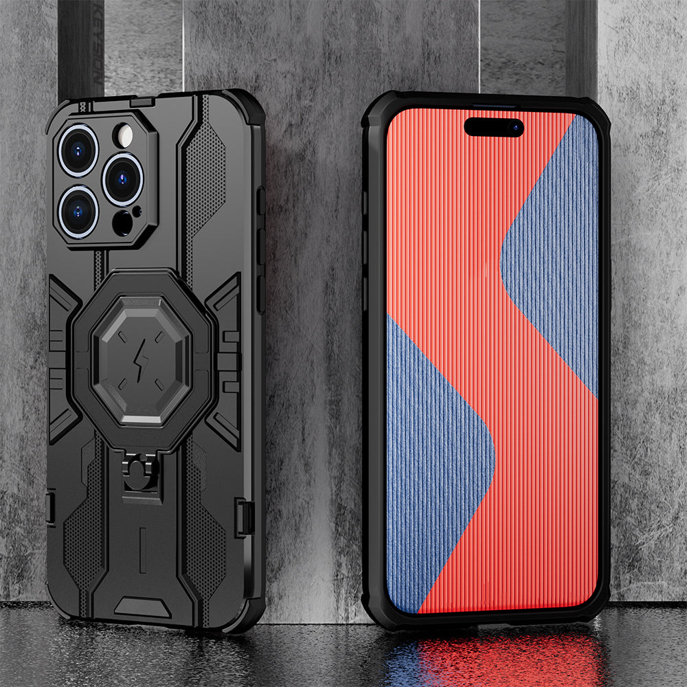 KEYSION MagSafe Shockproof iPhone Case – Ring Stand with Camera Protection, Durable Phone Cover for iPhone Models