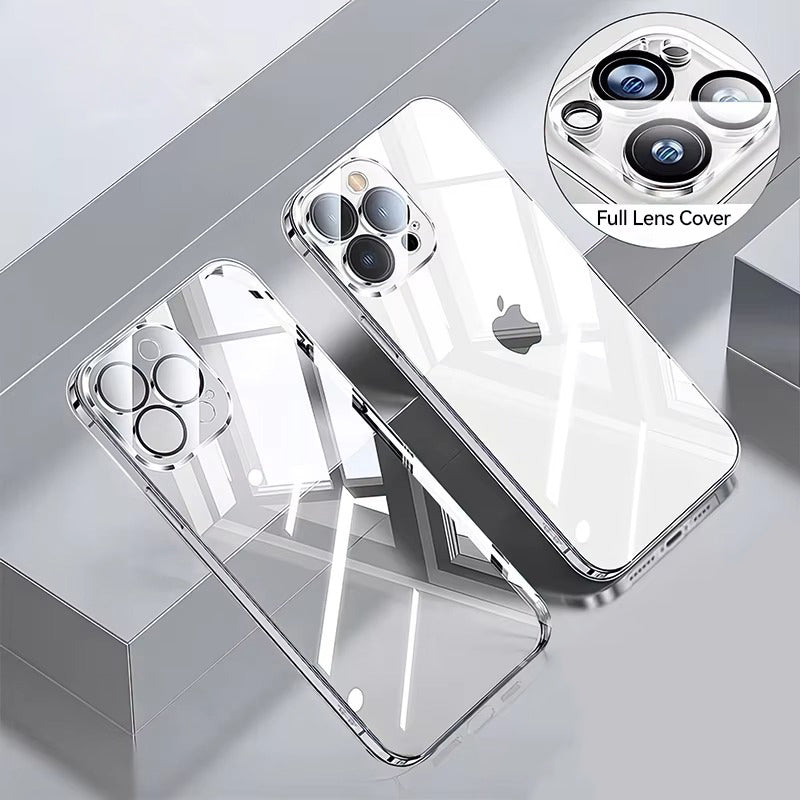 High Quality Apple iPhone Case, MagSafe Compatible, Camera Lens & Screen Protection, Ultra Thin, Shockproof, Magnetic Full All Around Cover – Transparent Soft TPU Case with Anti-Drop Protection & Camera Lens Guard