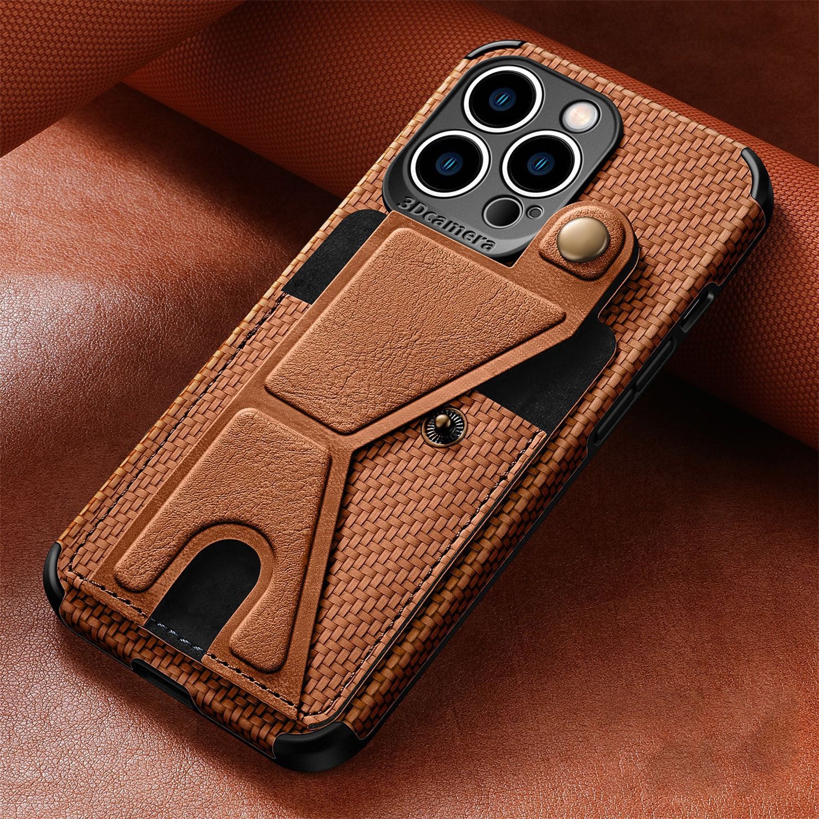 Carbon Fiber Wallet Flip iPhone Case – Premium Leather, Card Holder, Shockproof Protection Sleek & Durable Design for iPhone