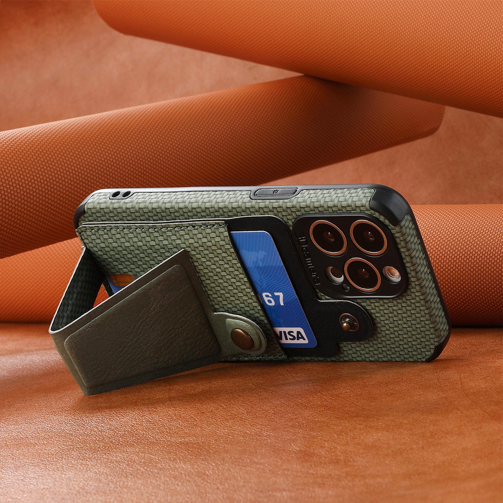 Carbon Fiber Wallet Flip iPhone Case – Premium Leather, Card Holder, Shockproof Protection Sleek & Durable Design for iPhone