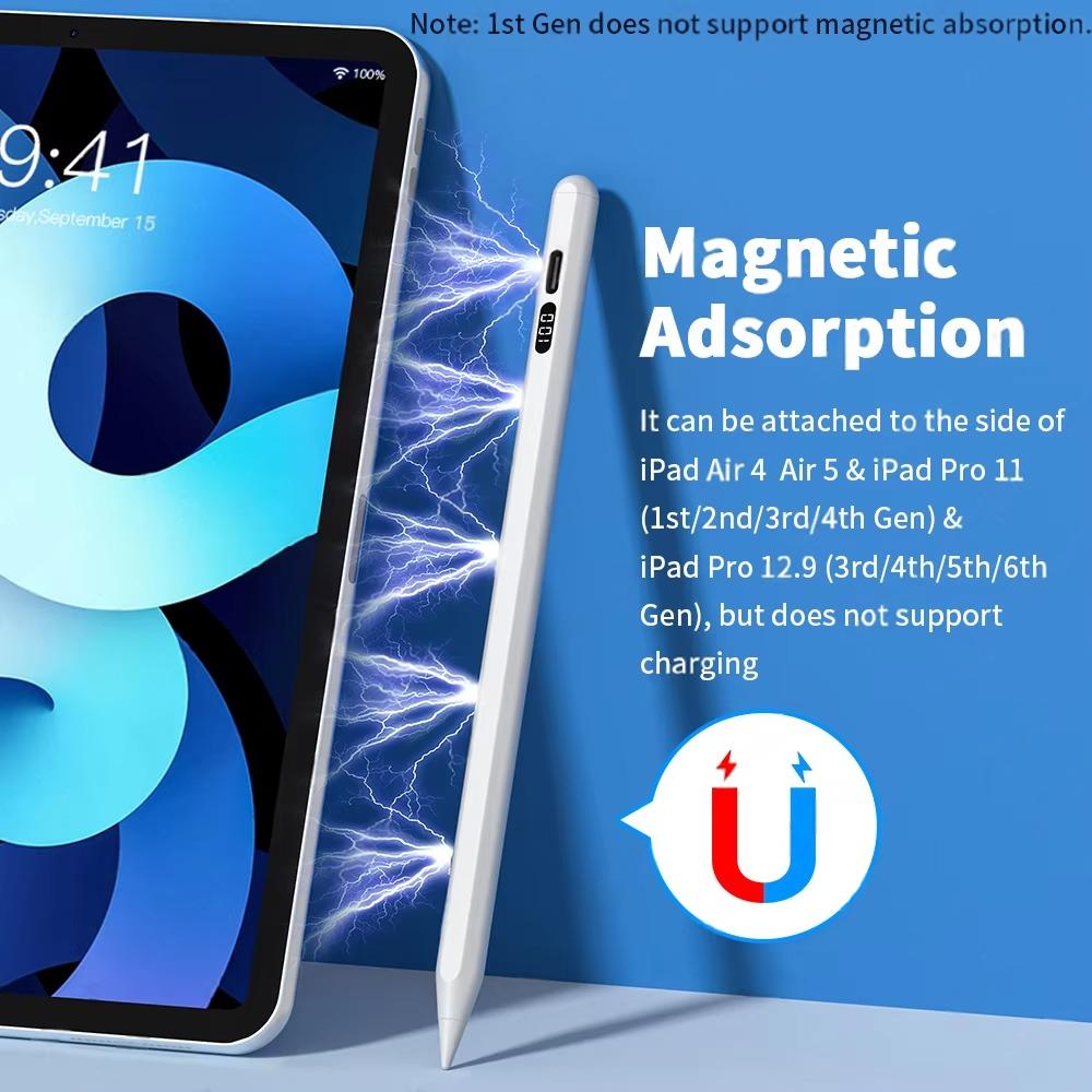 High Precision Stylus Pen for iPhone & iPad – Rechargeable  Pencil with Power Display,  and Navigation on Apple Devices