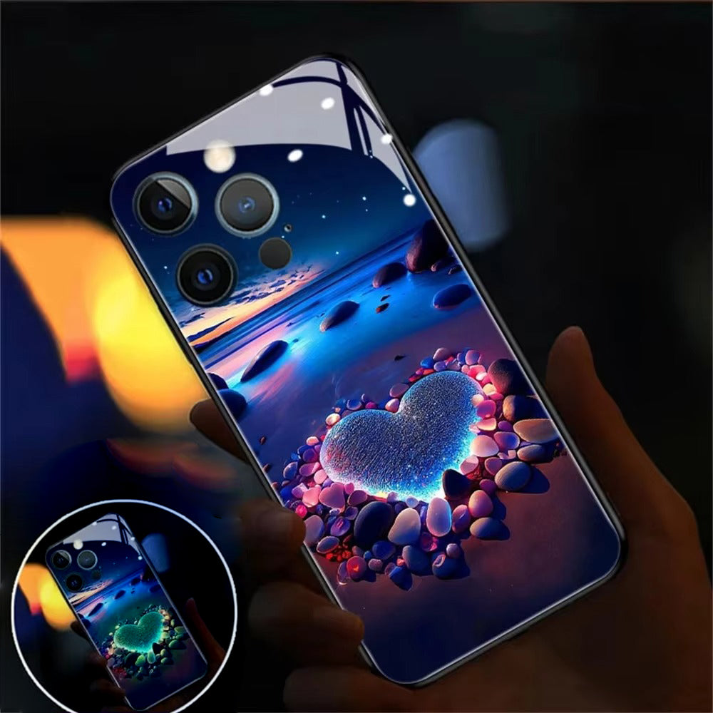 Premium Apple iPhone Case, MagSafe Compatible, Camera Lens and Screen Protection, Ultra Thin, Shockproof, Magnetic, Full All Around Protection, Starry Sky LED Glass Cover