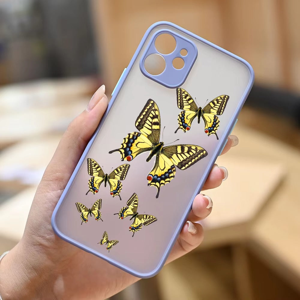 Luxury Apple iPhone Case, MagSafe Compatible, Camera Lens and Screen Protection, Ultra Thin, Shockproof, Magnetic, Full All Around Protection, Clear Butterfly Soft Cover