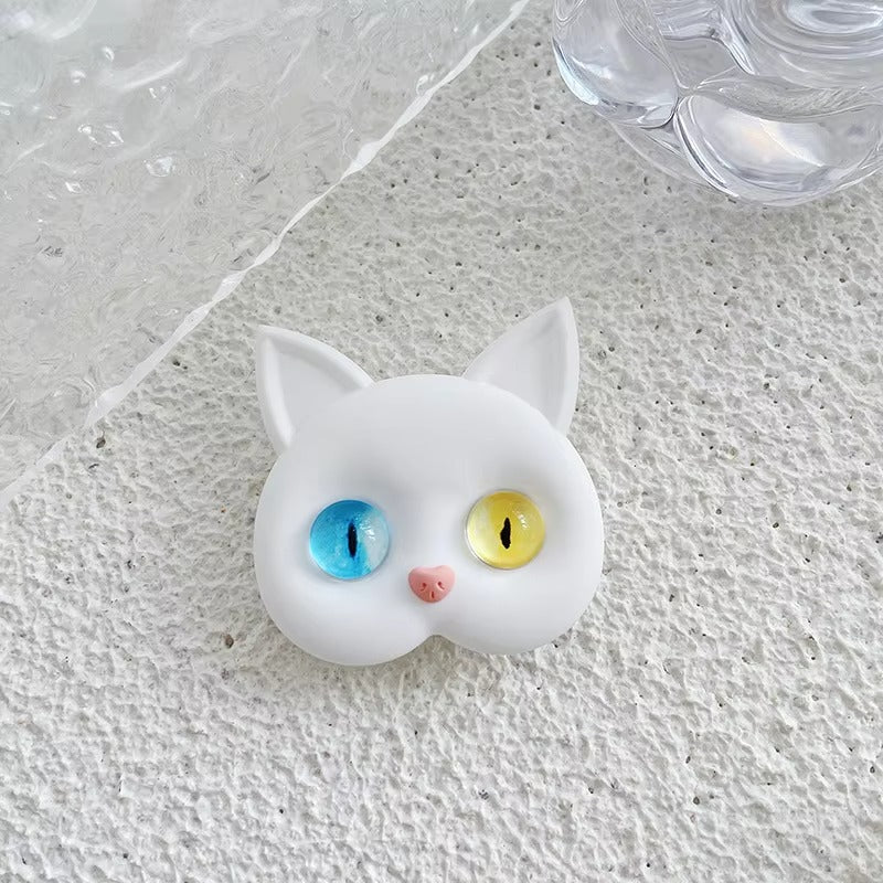 3D Cat Phone Grip Holder – Korean INS Style,Finger Ring Mount for Apple iPhone, and Other Mobile Phone Accessories