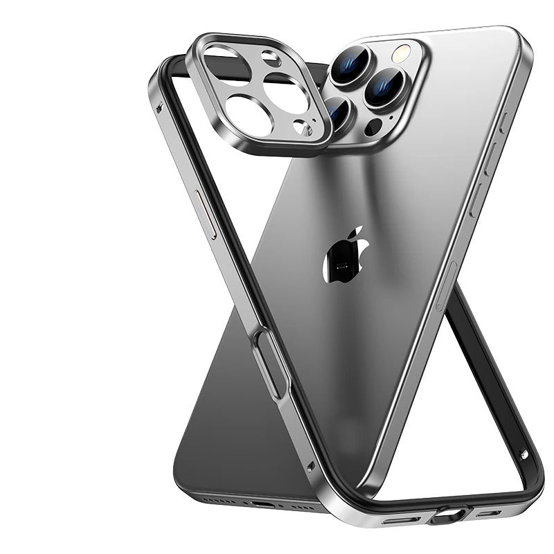 Luxury Hybrid Metal iPhone Case - Camera Protection, Silicone Frame, Aluminum Heat-Dissipating Bumper, | Case for iPhone