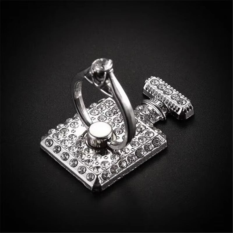 Luxury, Diamond Shiny Gems, Metal Phone Ring Holder – Rotatable, 360° Grip Stand Mount for Apple iPhone