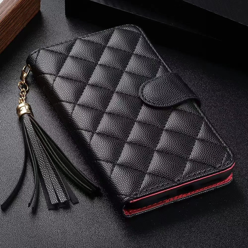 Luxury Wallet Flip Leather iPhone Case – Card Slot, Magnetic Closure,  Shockproof Protection, and Premium Design for iPhone