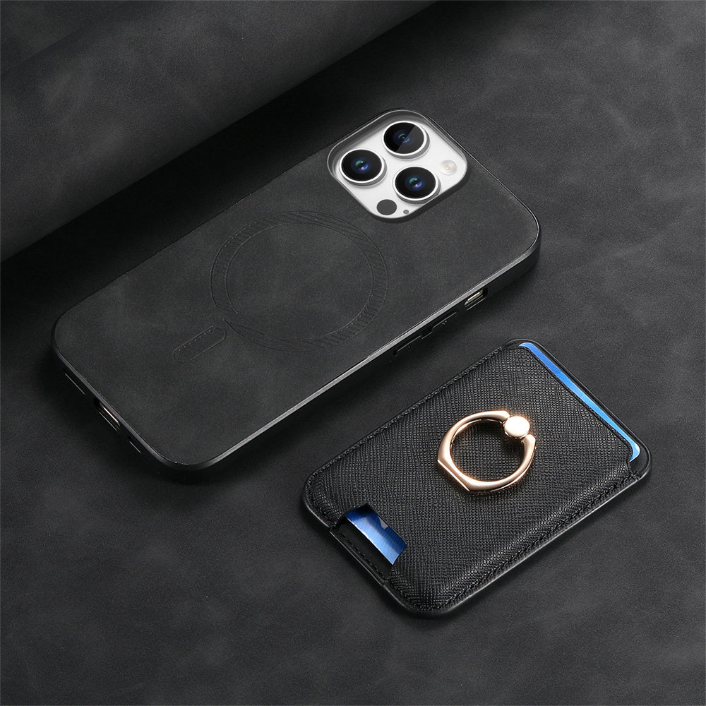 Luxury Detachable Magnetic Wallet iPhone Case – Card Holder, Ring Stand, Shockproof Protection for Secure and Convenient Use