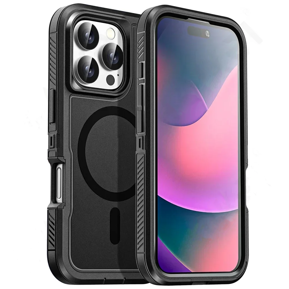 Heavy Duty Shockproof iPhone Case – Rugged Protective Cover with Kickstand, Anti-Scratch, Full-Body Protection for iPhone Models