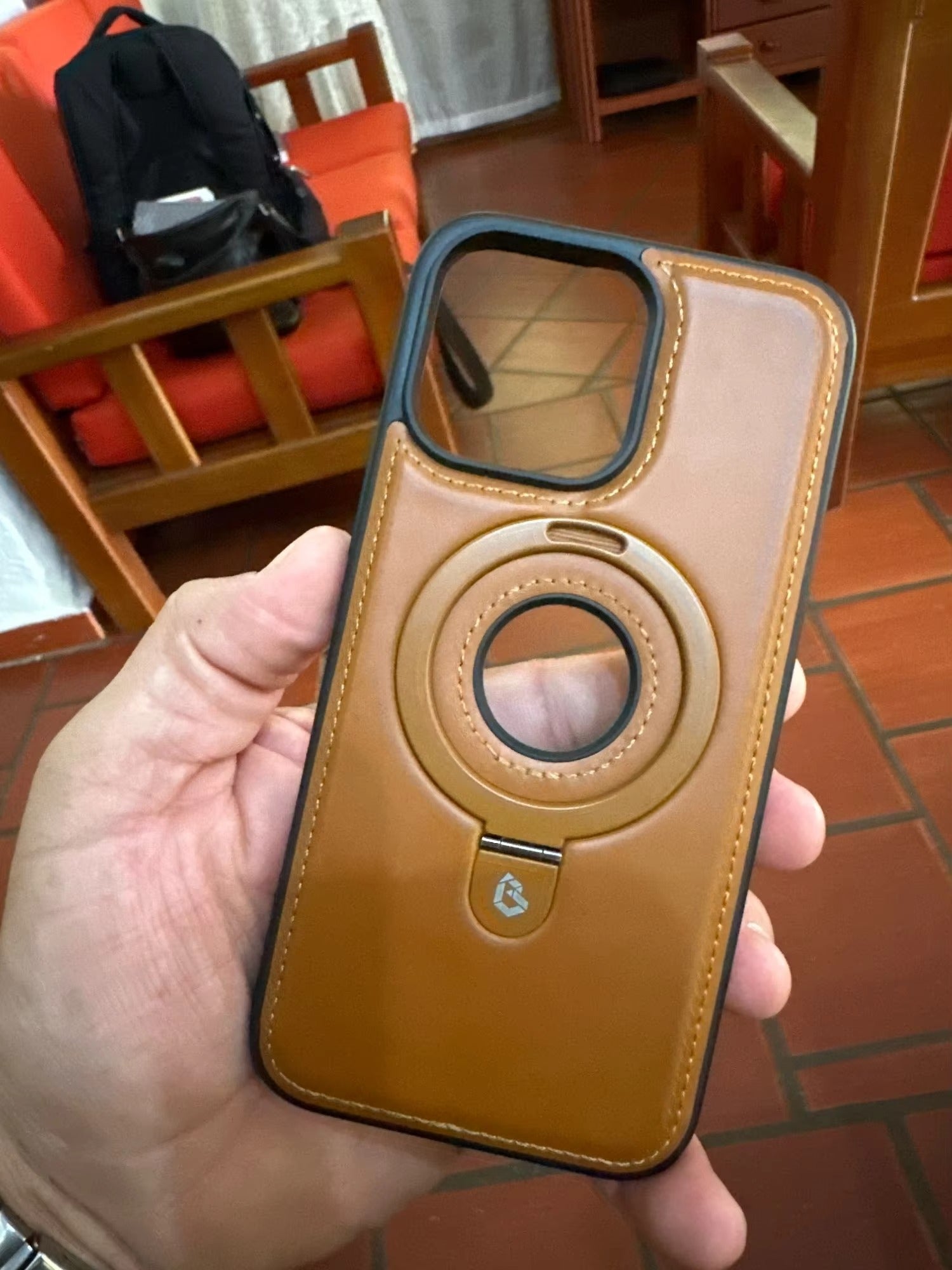 Premium Apple iPhone Case MagSafe Compatible, Camera Lens & Screen Protection, Ultra Thin Shockproof Magnetic Full All Around Protection Cover with PU Leather Stand Ring