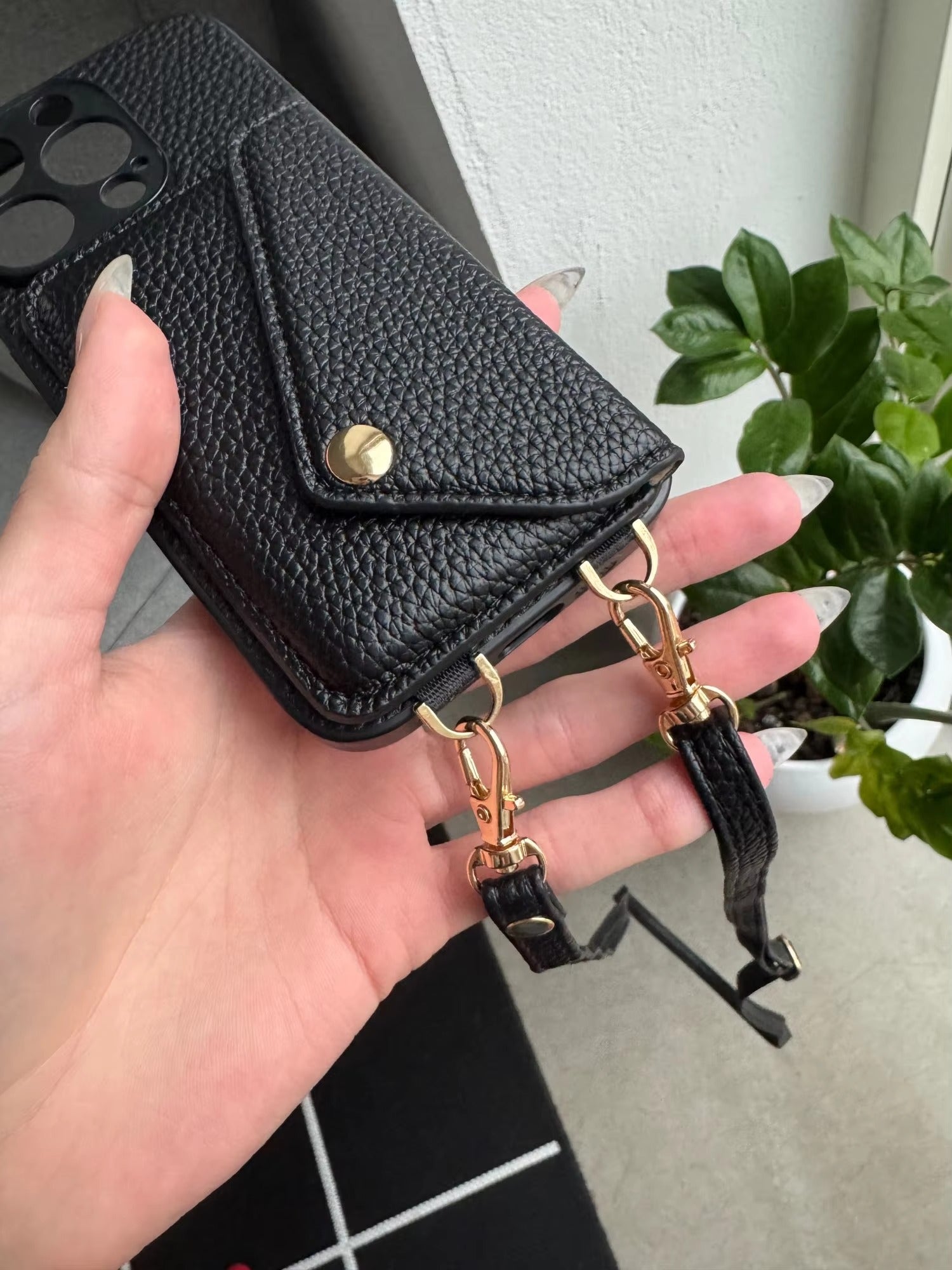 Premium Apple iPhone Case, MagSafe Compatible, Camera Lens & Screen Protection, Ultra Thin, Shockproof, Magnetic Full All Around Cover – Leather Crossbody Wallet with Card Holder Strap