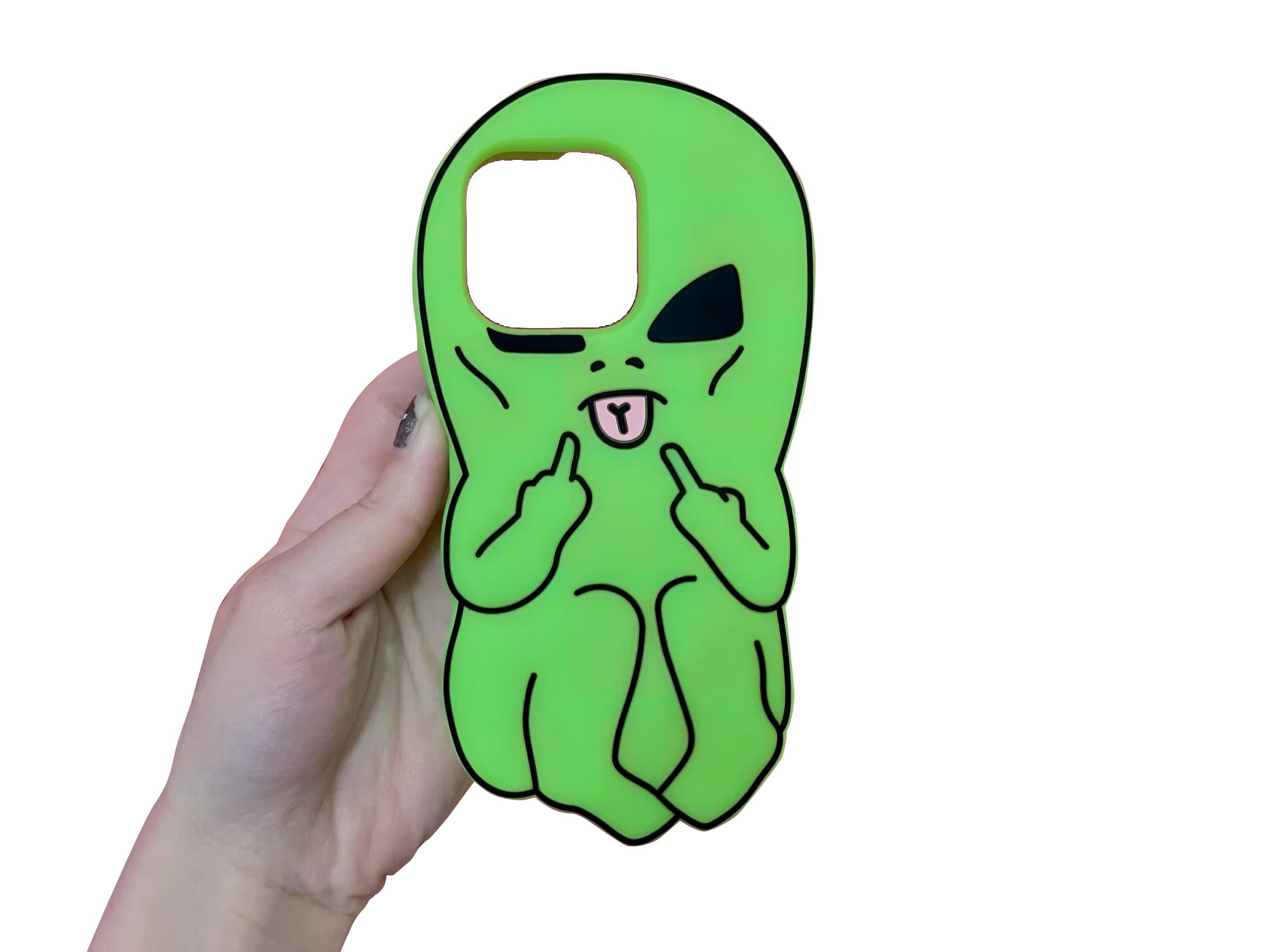 Premium Apple iPhone Case, MagSafe Compatible, Camera Lens and Screen Protection, Ultra Thin, Shockproof, Magnetic, Full All Around Protection, Alien Finger Soft Cover