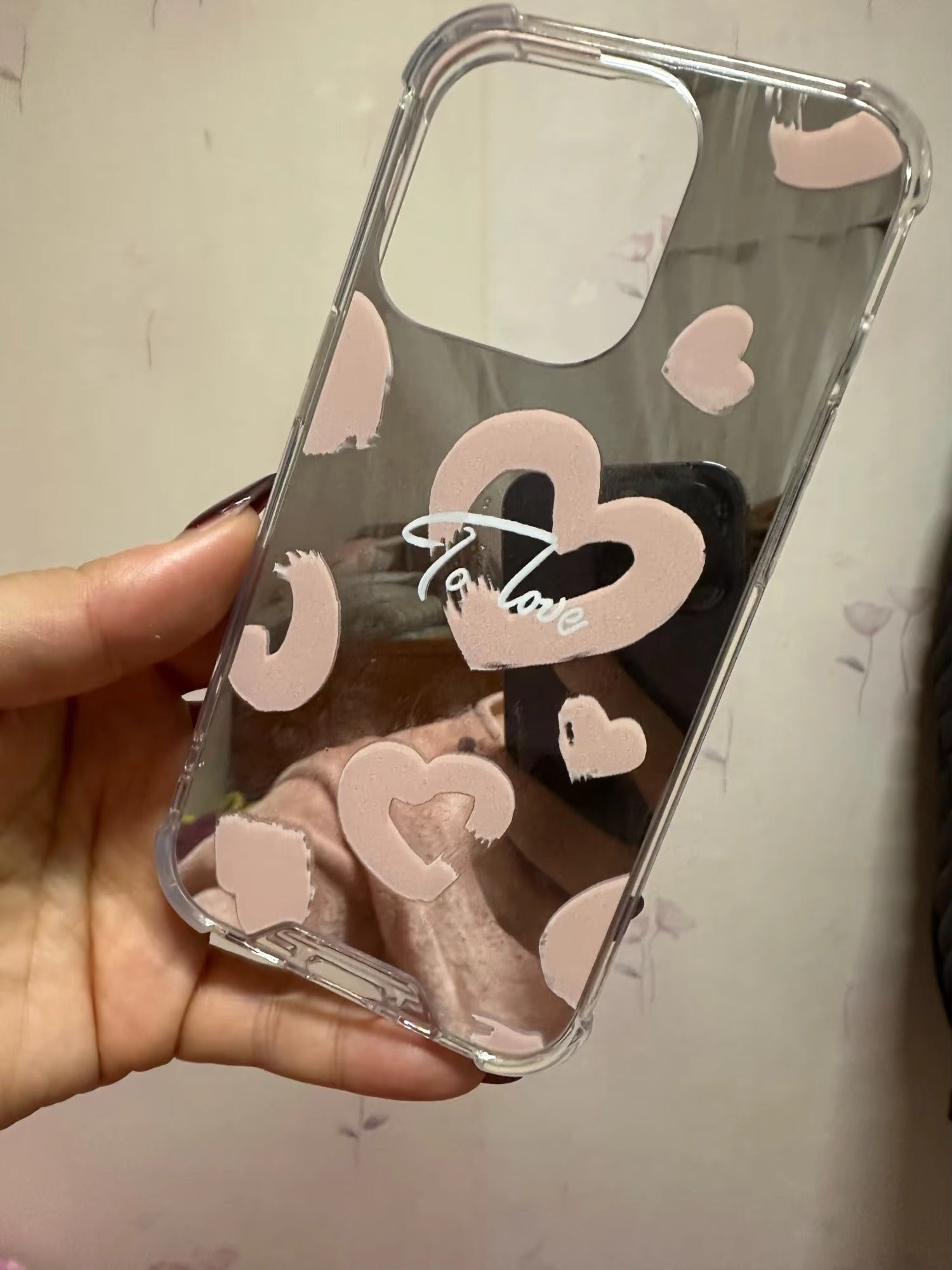 Luxury Apple iPhone Case, MagSafe Compatible, Camera Lens and Screen Protection, Ultra Thin, Shockproof, Magnetic, Full All Around Protection, Heart Mirror Girl Cover