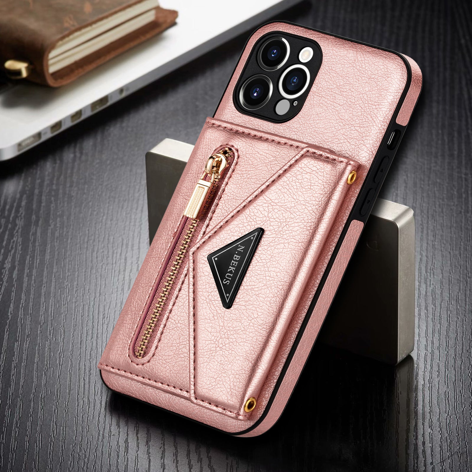 Zipper Wallet Crossbody Leather iPhone Case – Card Holder, Lanyard Strap, Secure Storage Stylish Protection for iPhone Models