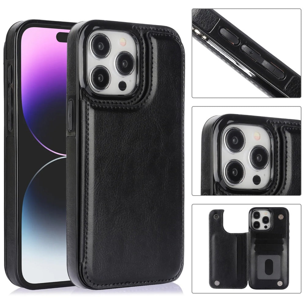 Luxury Wallet Flip iPhone Case – Cover with Card Slots, Secure Magnetic Closure, and Full Protection for Ultimate Convenience