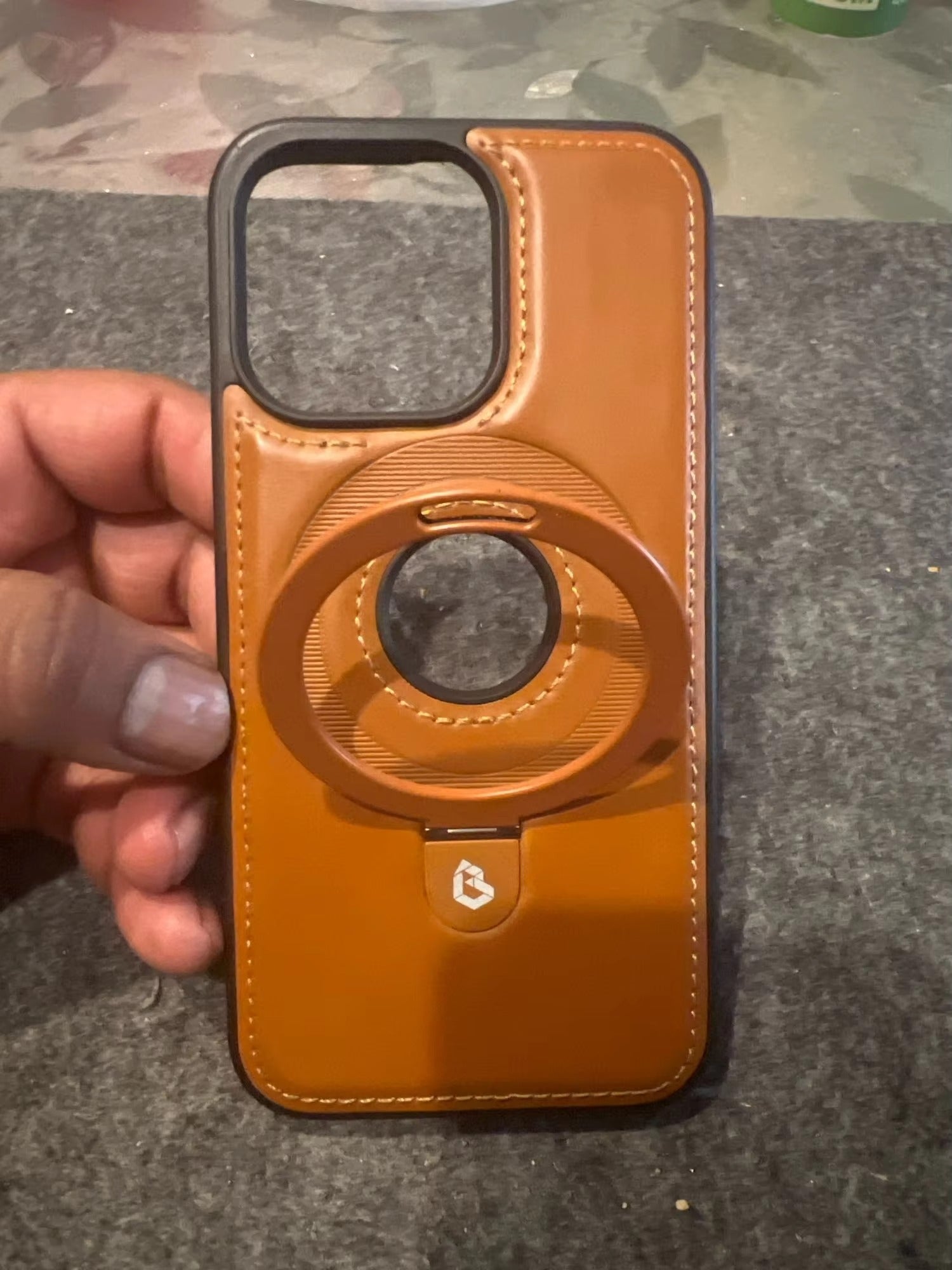 Premium Apple iPhone Case MagSafe Compatible, Camera Lens & Screen Protection, Ultra Thin Shockproof Magnetic Full All Around Protection Cover with PU Leather Stand Ring