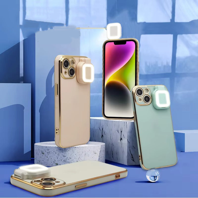 Premium Apple iPhone Case, MagSafe Compatible, Camera Lens and Screen Protection, Ultra Thin, Shockproof, Magnetic, Full All Around Protection, LED Selfie Ring Light Cover