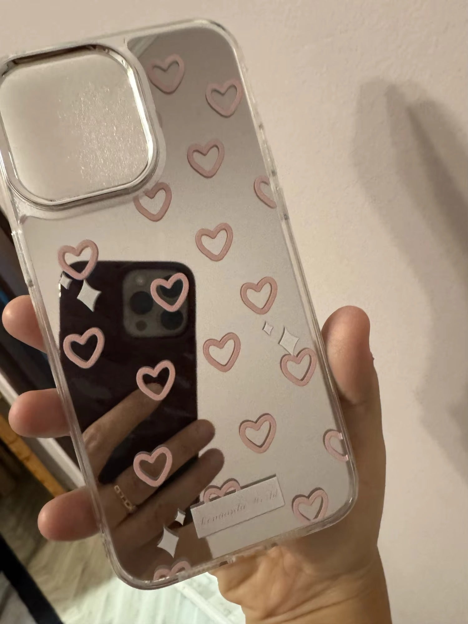 Luxury Apple iPhone Case, MagSafe Compatible, Camera Lens and Screen Protection, Ultra Thin, Shockproof, Magnetic, Full All Around Protection, Cherry Bow Mirror Cover