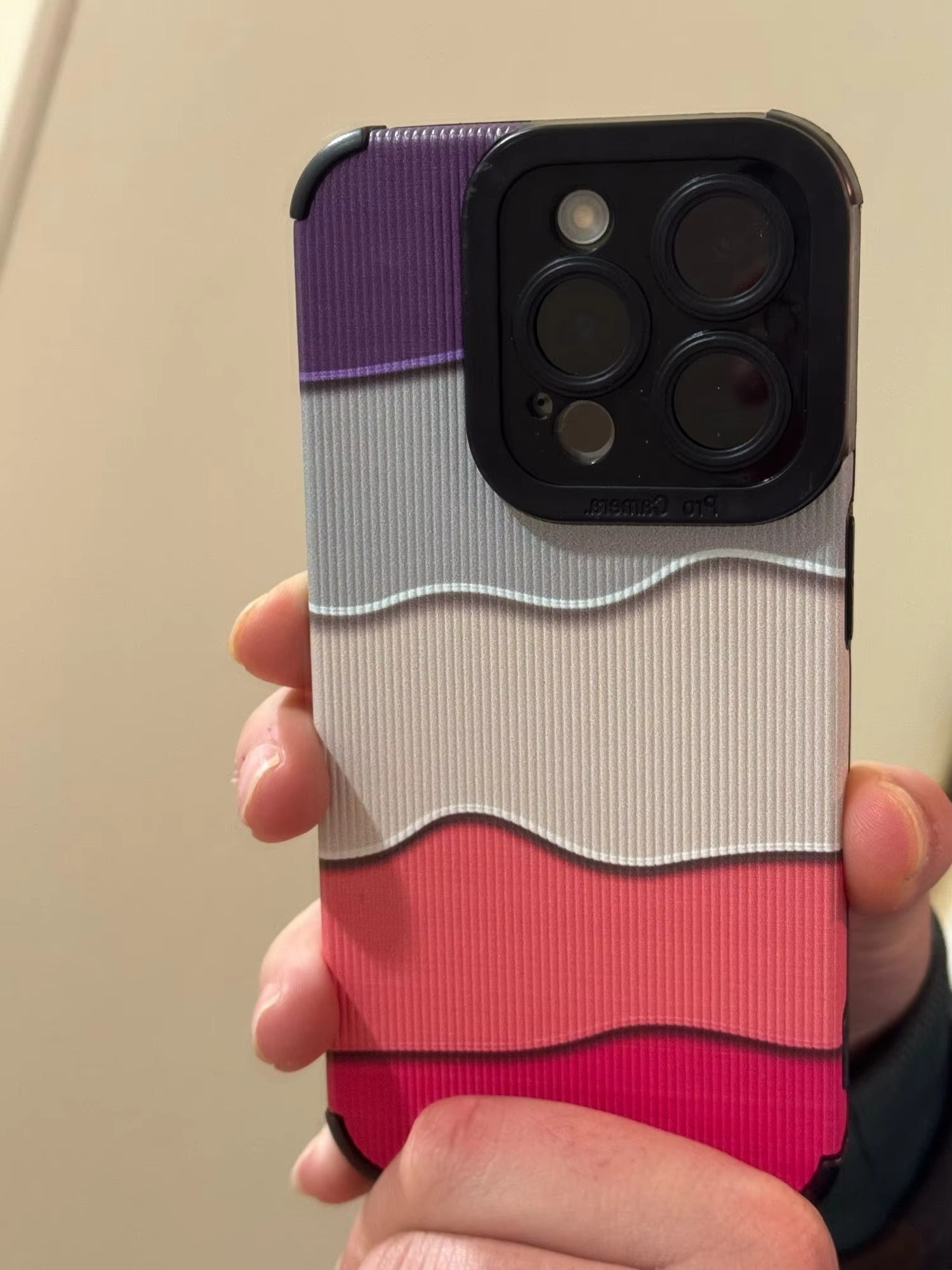 High Quality Apple iPhone Case, MagSafe Compatible, Camera Lens & Screen Protection, Ultra Thin, Shockproof, Magnetic Full All Around Cover – Gradient Wave Silicone Case with Leather Texture & Shockproof Design