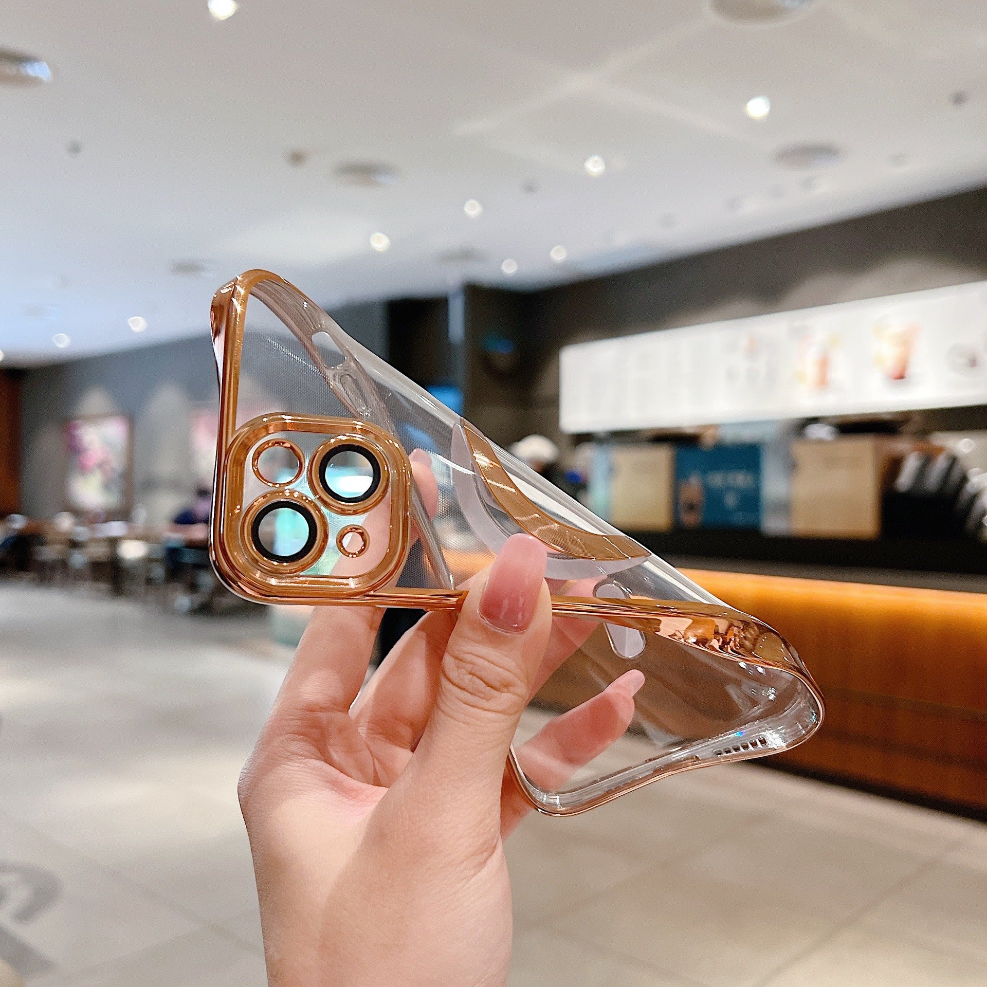 Clear Plating Magnetic iPhone Case - MagSafe Compatible, Lens Protection, Wireless Charging Ready Case for iPhone