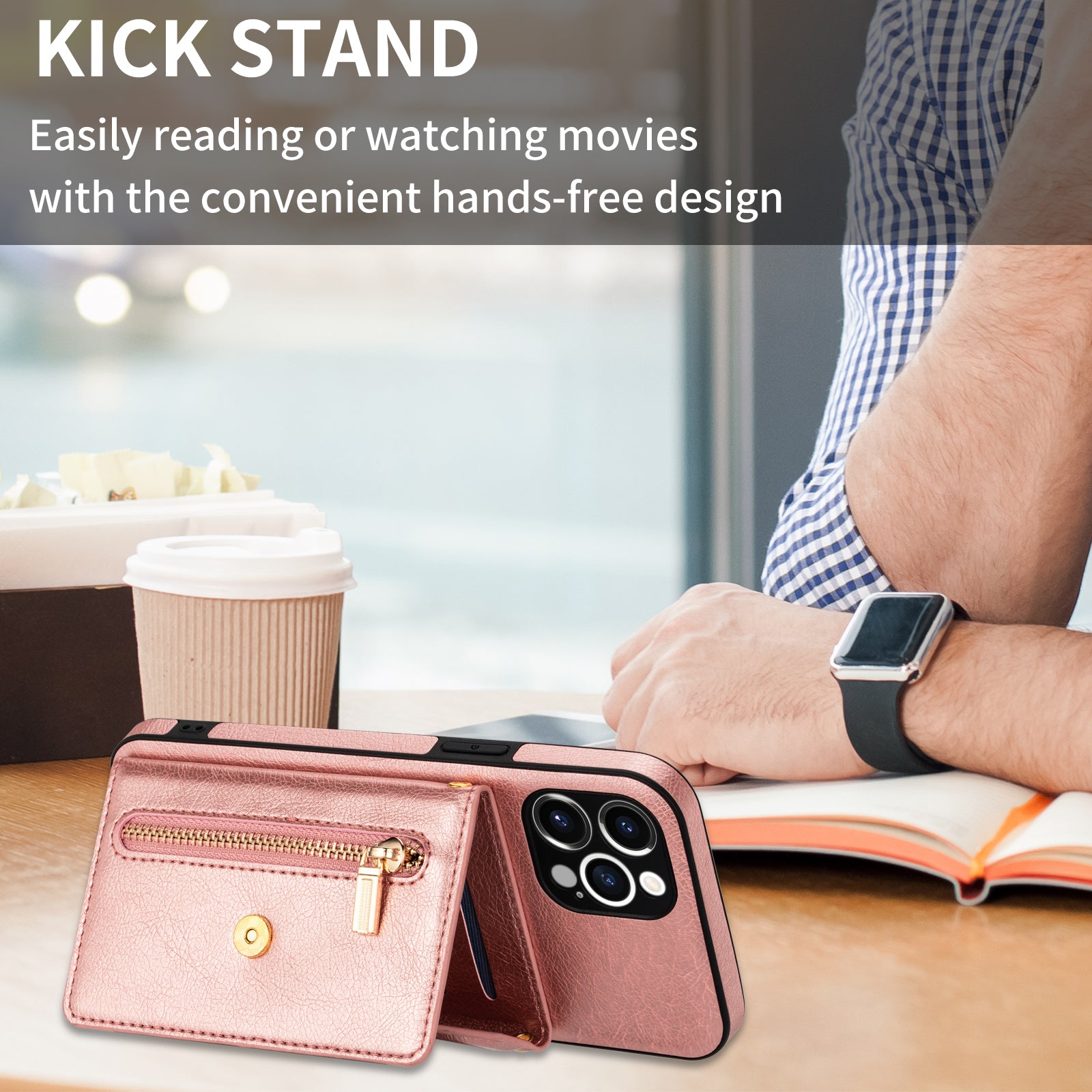 Zipper Wallet Crossbody Leather iPhone Case – Card Holder, Lanyard Strap, Secure Storage Stylish Protection for iPhone Models