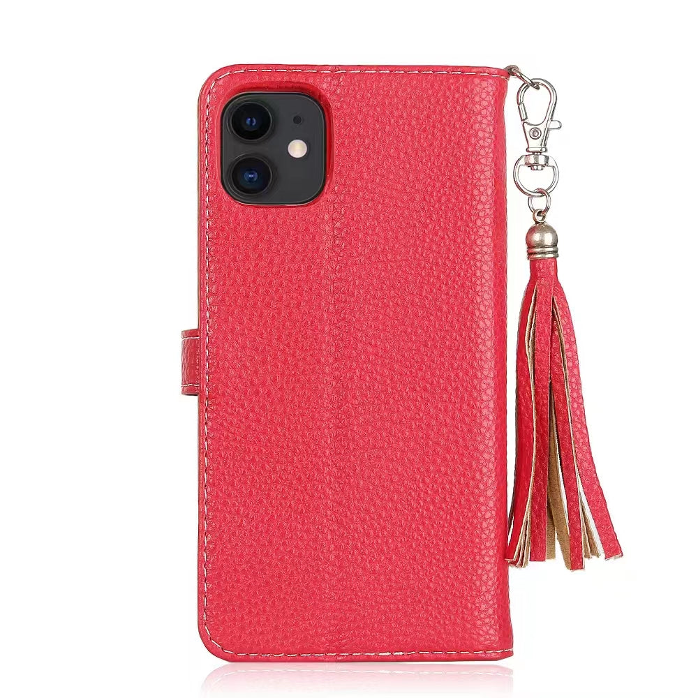 Luxury Wallet Flip Leather iPhone Case – Card Slot, Magnetic Closure,  Shockproof Protection, and Premium Design for iPhone