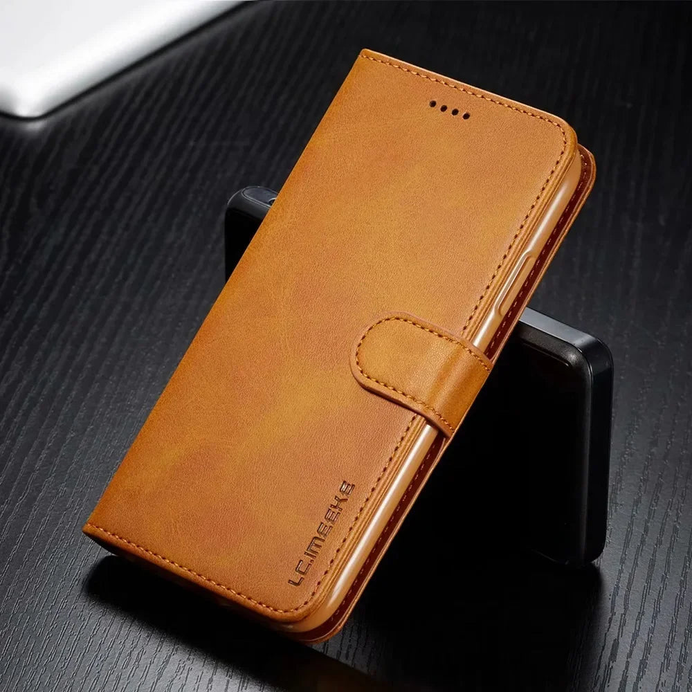Luxury Leather Wallet iPhone Case – Flip Cover with Card Slot, Magnetic Closure, and Premium Protection for iPhone Models
