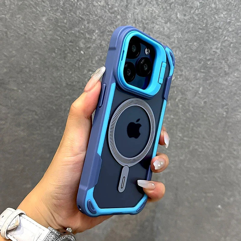 Luxury Armor iPhone Case- Transparent MagSafe Cover, Wireless Charging Compatible Durable & Protective Design Case for iPhone