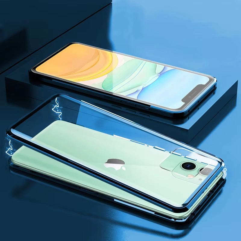 Premium Apple iPhone Case Compatible, Camera Lens & Screen Protection, Ultra Thin Magnetic Full All Around Protection Cover 