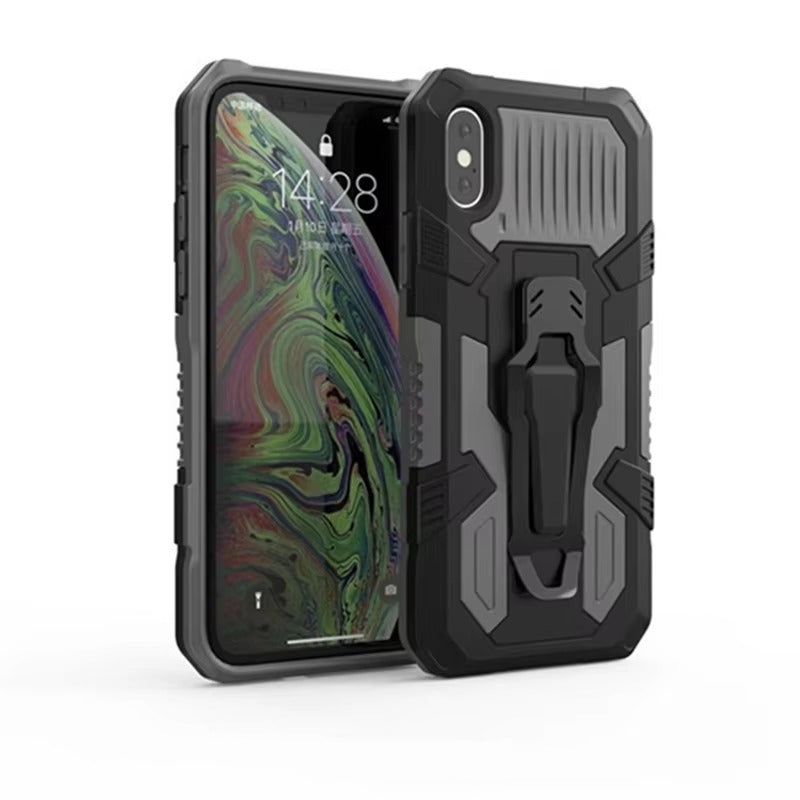 Robust Apple iPhone Case, MagSafe Compatible, Camera Lens & Screen Protection, Ultra Thin, Shockproof, Magnetic Full All Around Cover – Heavy Duty Belt Clip Case with Kickstand & Hard Rubber Back