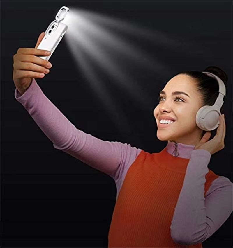 Luxury Apple iPhone Case, MagSafe Compatible, Camera Lens & Screen Protection, Ultra Thin, Shockproof, Magnetic Full All Around Cover – Built-in LED Selfie Ring Light Back Glow Case