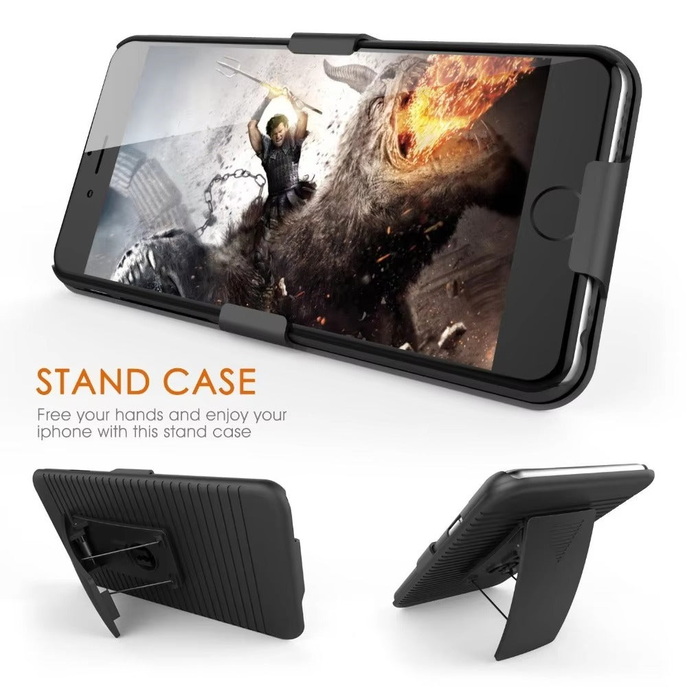 Robust Apple iPhone Case, MagSafe Compatible, Camera Lens & Screen Protection, Ultra Thin, Shockproof, Magnetic Full All Around Cover – Hybrid Defender Holster Case with Belt Clip for Rugged Daily Protection