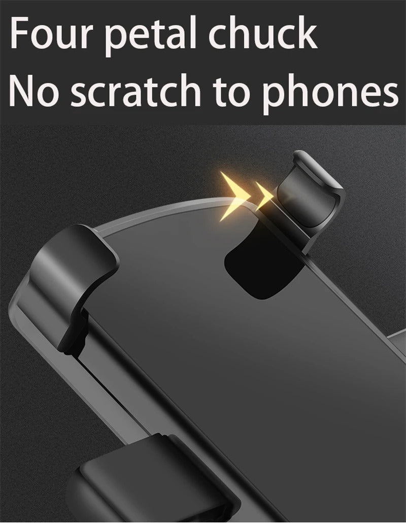 Universal Car Phone Holder Mount – 3-in-1 Clip for Dashboard, Rearview Mirror, Sun Visor | Adjustable 3–7.2" Support, Anti-Slip, 360° Rotation, ABS Build